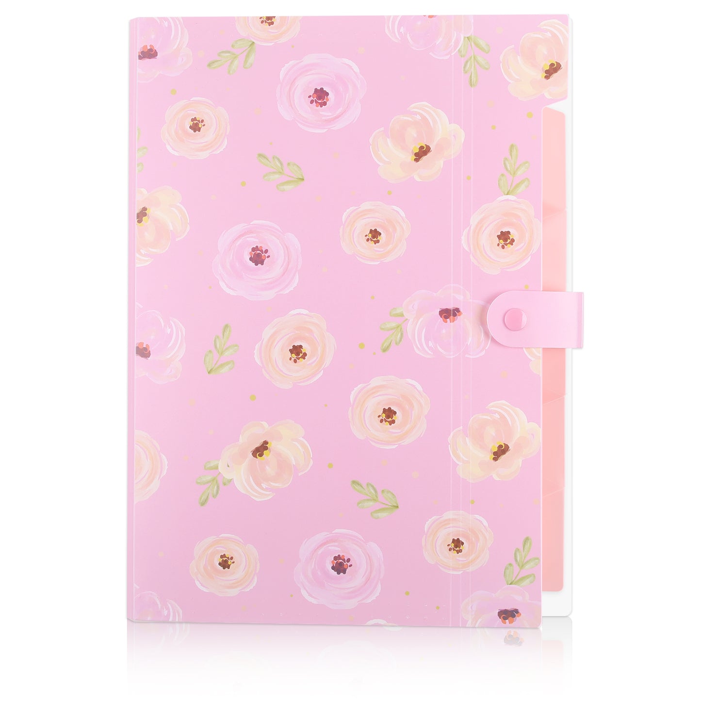 SKYDUE Expanding File Folders Floral Printed Accordion Document Folder