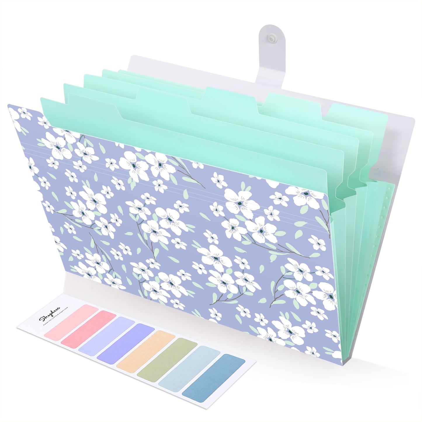 SKYDUE Expanding File Folders Floral Printed Accordion Document Folder