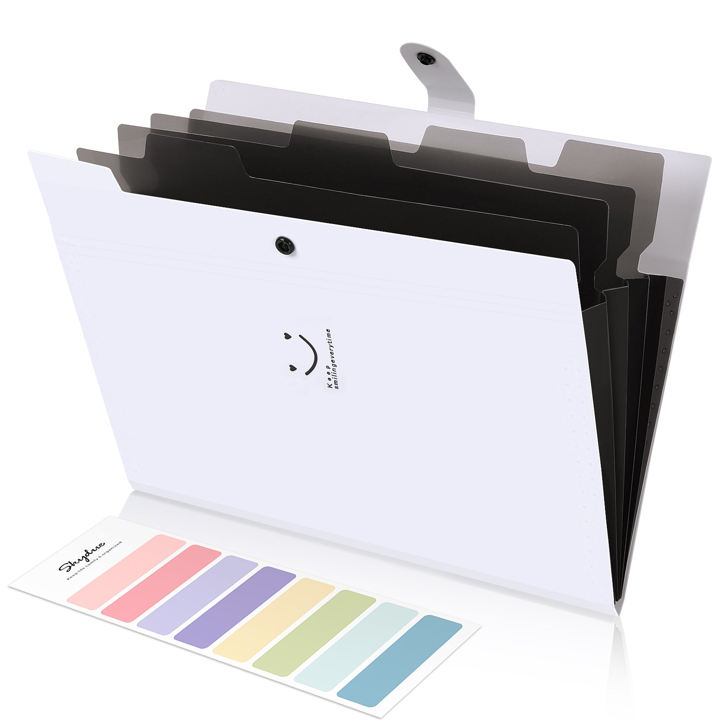 SKYDUE Letter A4 Paper Expanding File Folder Pockets Accordion Document Organizer