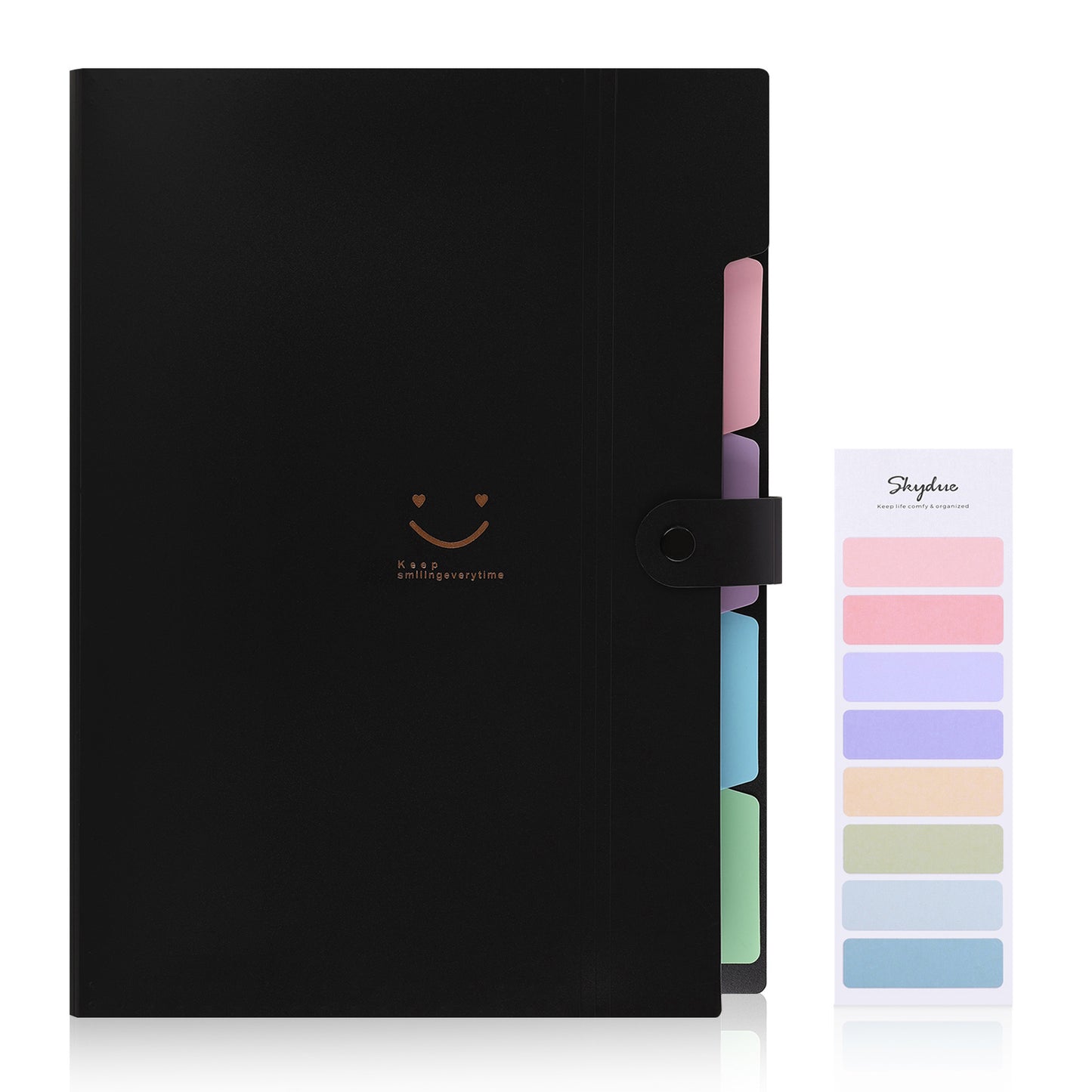 SKYDUE 5-Pocket Accordion File Organizer  Expandable File Folders with Pockets