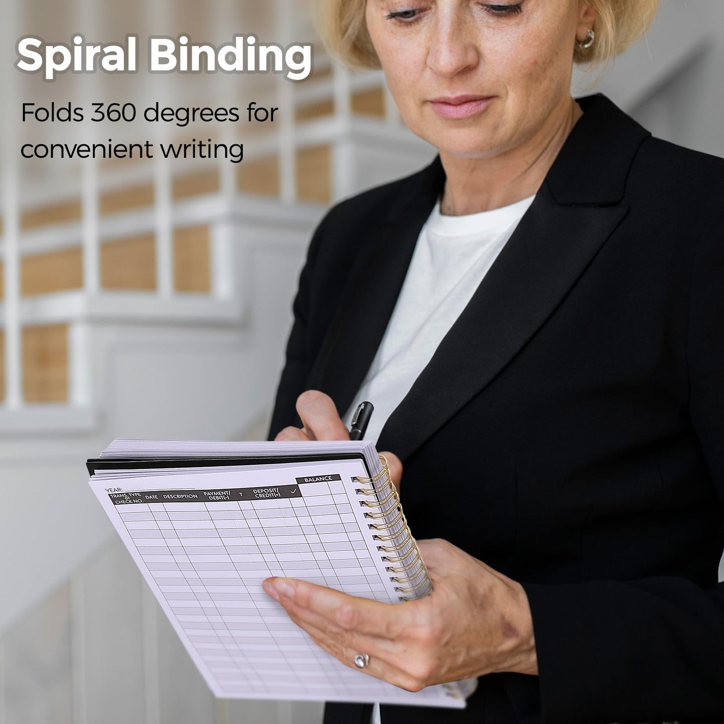 Accounting Ledger Book - 8.5 x 6 Inch Expense Tracker Notebook for Tracking Deposit, Expense, and Balance | Practical Accounting Book for Small Business Owners & Personal Finance