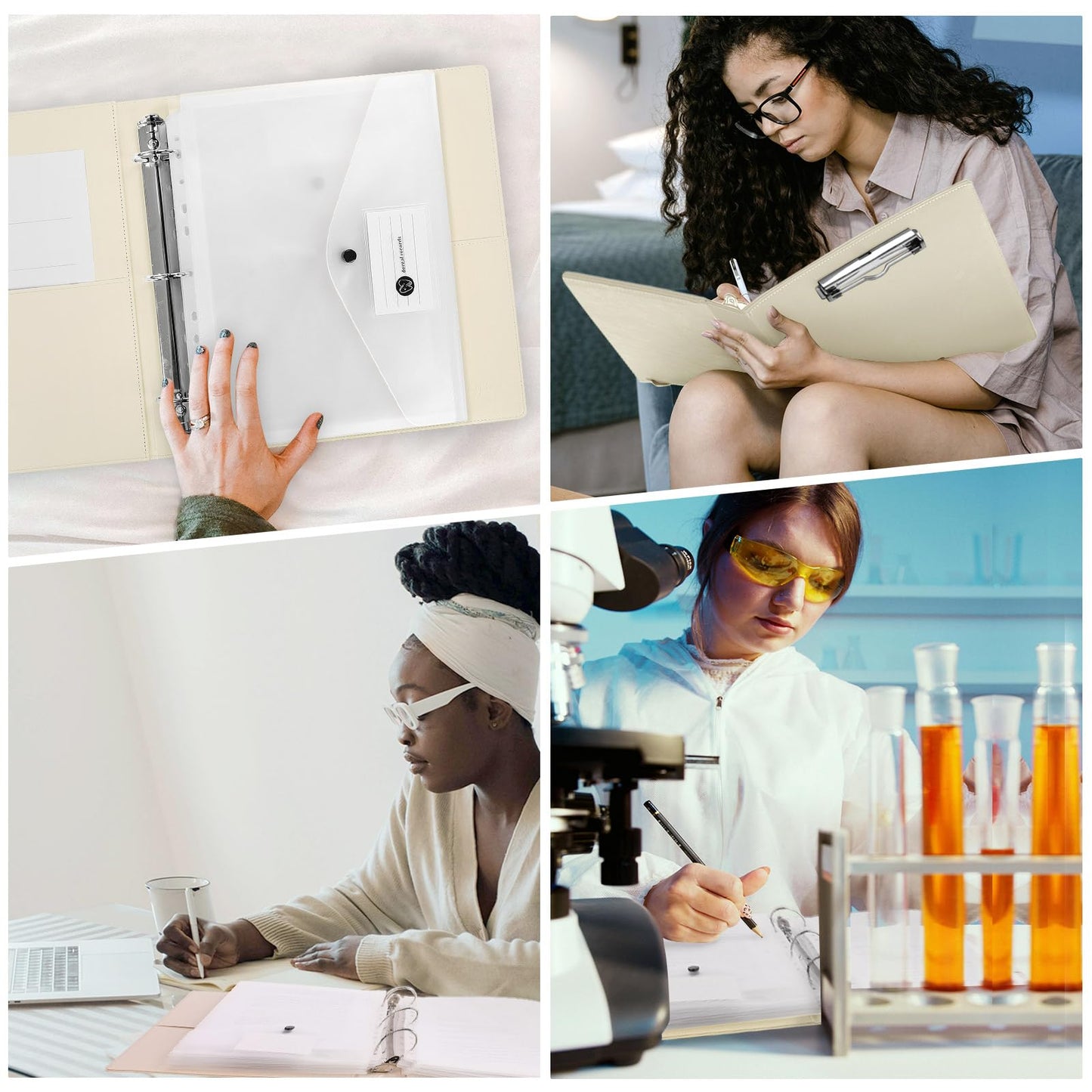 Document Organizer Folio - Emergency/Certificate/Birth Document Binder for Home, Office and School