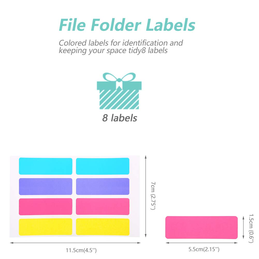 Skydue Expanding File Folders 5 Pockets Letter A4 Accordion Document Paper Organizer, Pack of 4