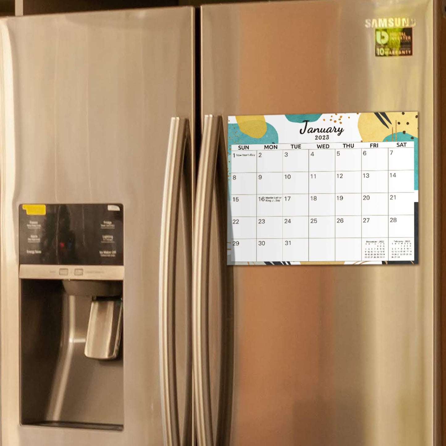 SKYDUE Magnetic Calendar for Fridge, 13"x 11", Monthly Calendar from Sep.2022 - Dec.2023, Calendar 2023 Prefect for Planning and Organizing Your Life