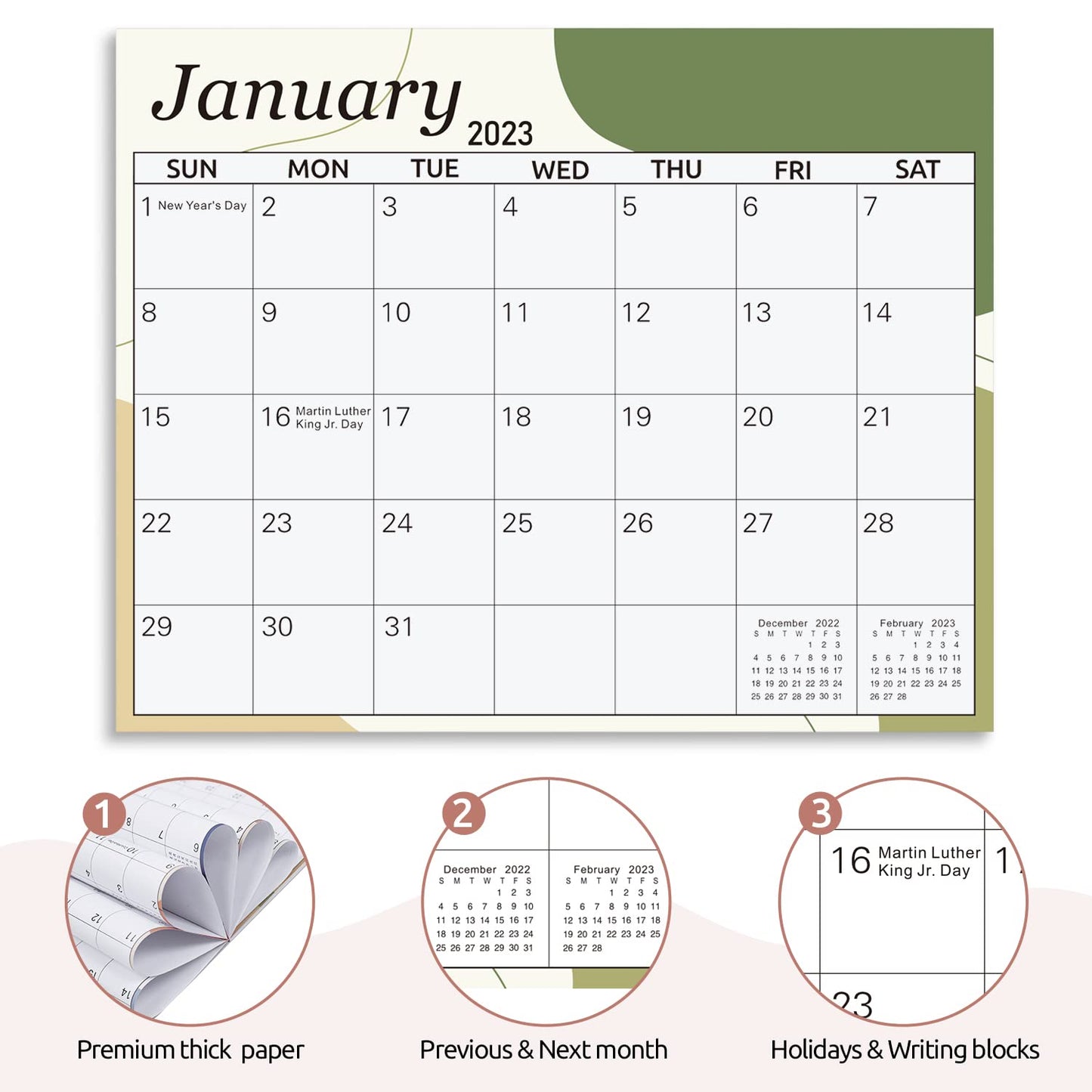 SKYDUE Magnetic Calendar for Fridge,Fridge Calendar 2023 from Jan.2023 - Jun.2024,10" x 8" Calendar 2023 Prefect for Viewing and Planing Each Day at Home & Office