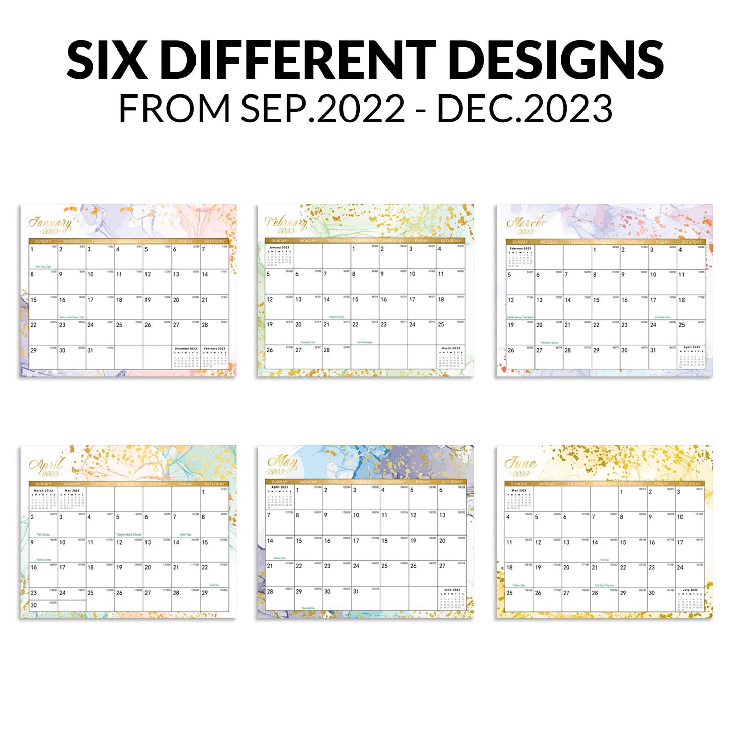 SKYDUE Magnetic Calendar for Fridge, 10"x 8", Fridge Calendar 2023 from Jan.2023 - Jun.2024, Calendar 2023 for School, Office & Home Planning and Organizing