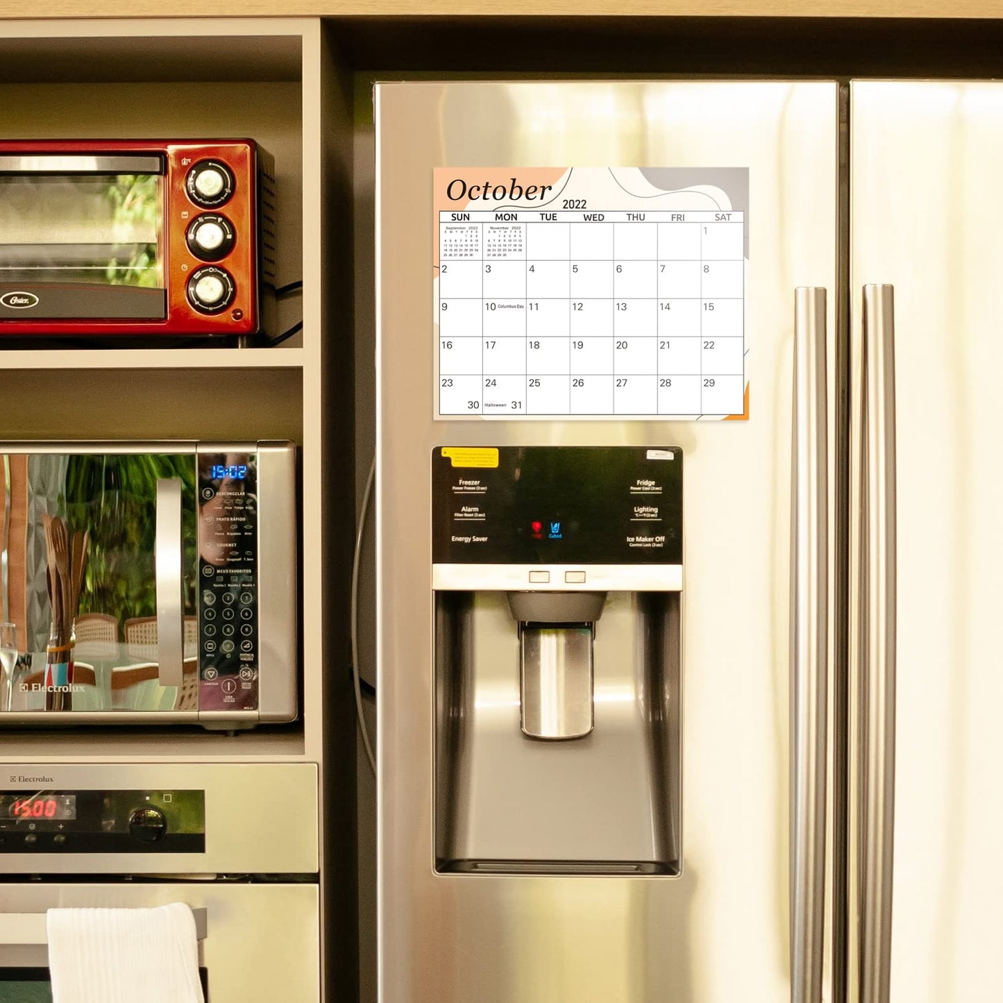 SKYDUE Magnetic Calendar for Fridge,Fridge Calendar 2023 from Jan.2023 - Jun.2024,10" x 8" Calendar 2023 Prefect for Viewing and Planing Each Day at Home & Office
