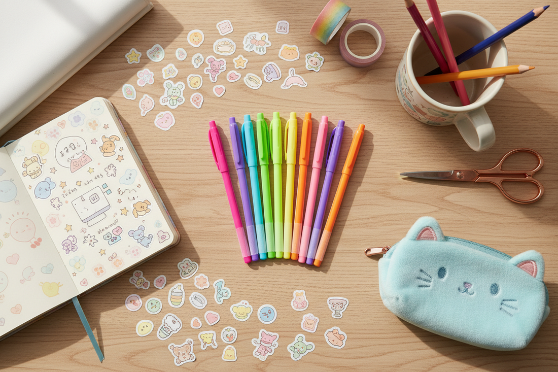 Small Creative Notes With Pens, Stickers & Pocket Notebooks