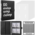 SKYDUE 100 Envelopes Money Saving Challenge Binder, A5 Money Saving Budget Binder with Cash Envelopes - Savings Challenges Book to Save $5,050