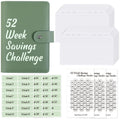 SKYDUE 52 Week Money Saving Challenge Binder, A6 Money Saving Binder with Savings Challenges Book and Cash Envelopes, Save $1,378