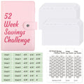 SKYDUE A6 Money Saving Binder with 10 Cash Envelopes,12 Various Money Saving Challenge Trackers,Savings Challenge Binder with Envelope