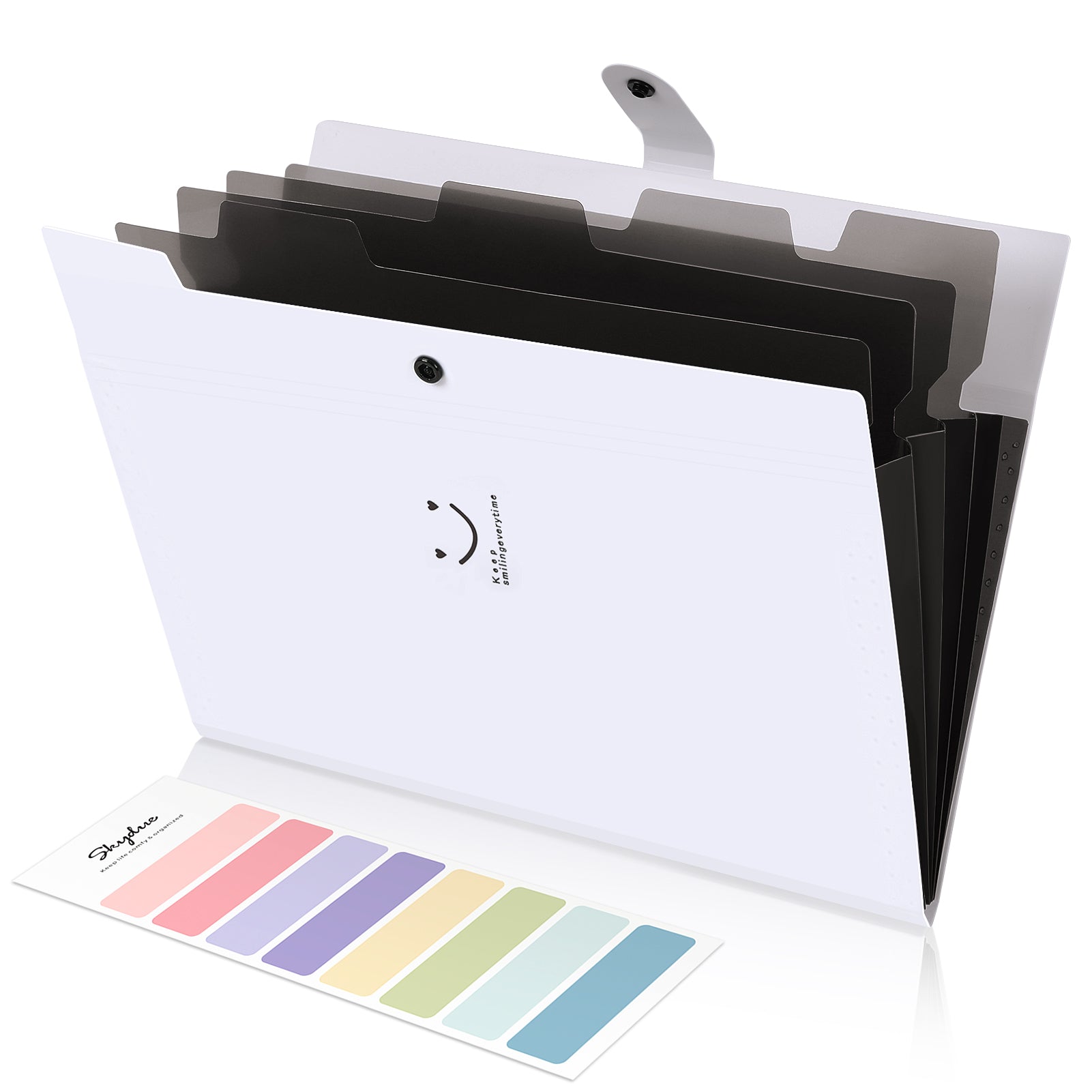 SKYDUE Letter A4 Paper Expanding File Folder Pockets Accordion Document Organizer
