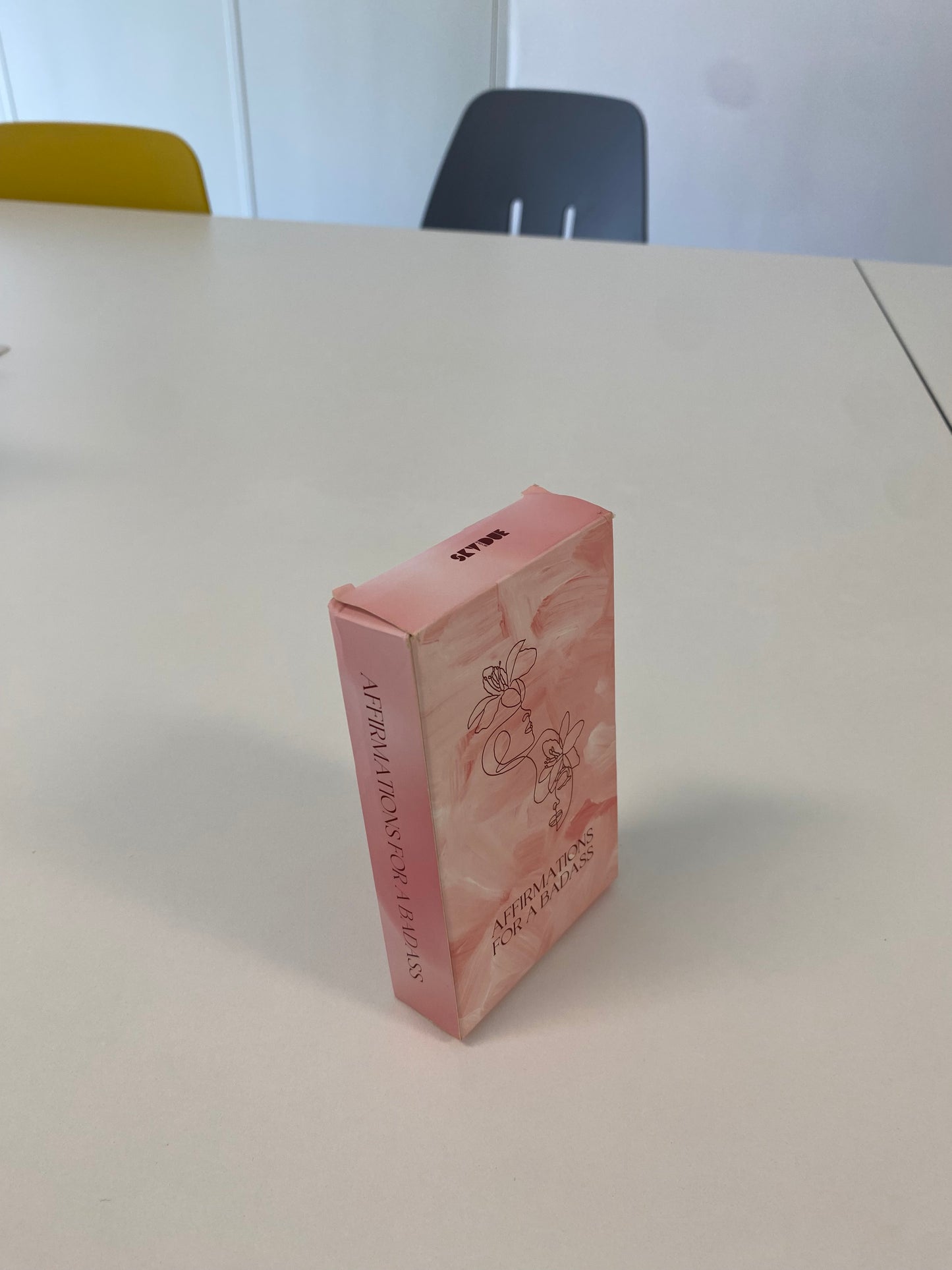 Affirmation Cards for Women with Display Stand, 53 Fierce Bold Messages with Floral Back Design – Pink Daily Inspiration & Motivational Cards for Women– Self Love Gift for Friends, Confidence & Mindfulness