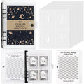 SKYDUE 100 Envelopes Money Saving Challenge Binder, Money Saving Binder with Laminated $5050 Tracker Sheet & Pre-numbered Pockets