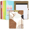 SKYDUE Spiral Clipboard Folio with Notepad and Pocket, 13.2" × 10.2" Clipboard Folder Includes 5 Dividers with 10 Pockets, Labels, Hardcover Clipfolio Design Fit for School Office