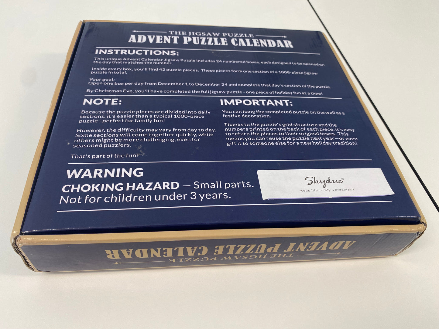 Christmas Advent Calendar Puzzle 1008 Pieces – 24 Days Countdown with Daily 42-Piece Mini Puzzles – Large 19.7 x 27.6 inch Jigsaw, Holiday Challenge for Adults & Families