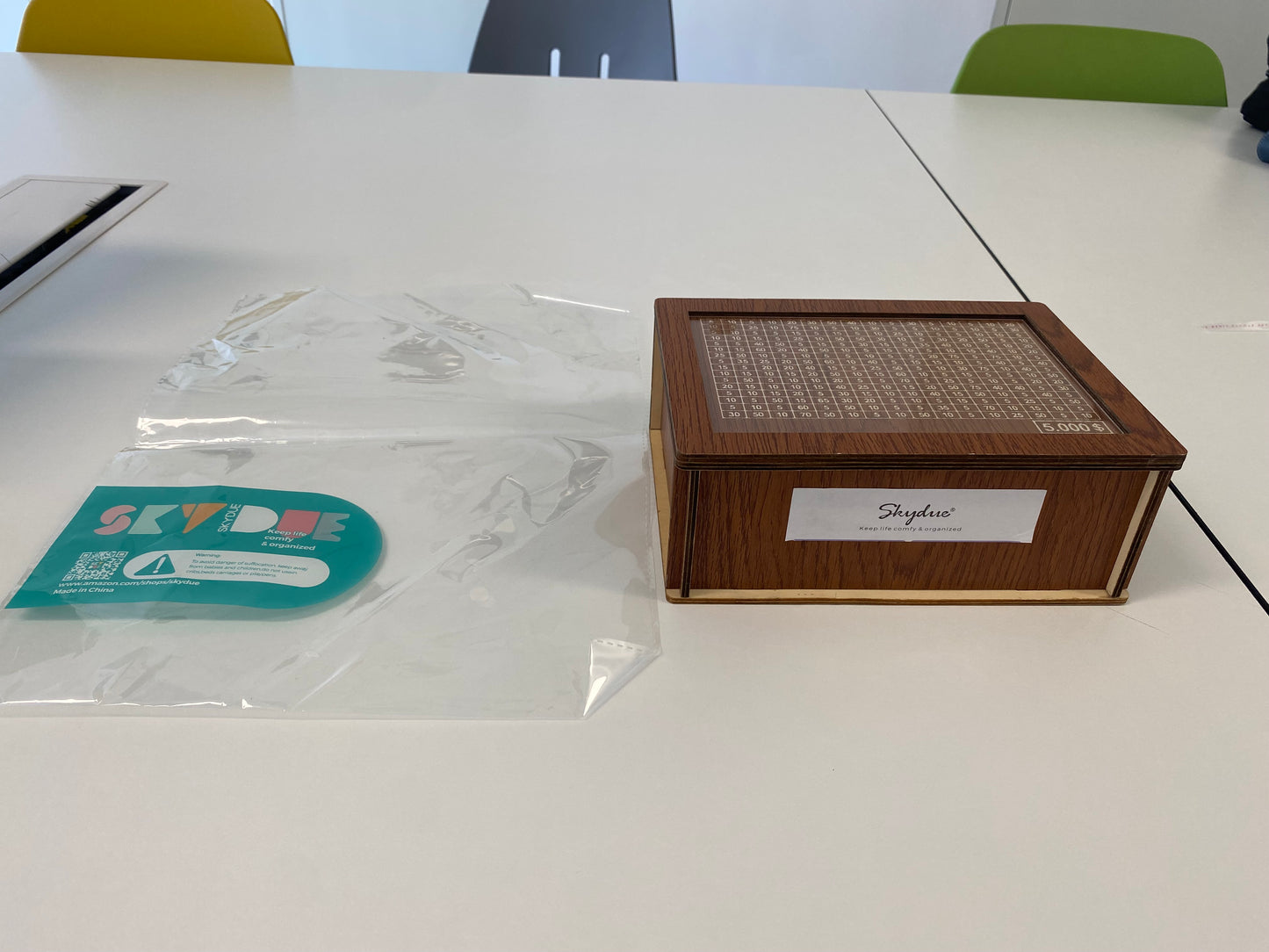 10000 Wooden Money Saving Challenge Box Cash Vault Piggy Bank for Adults Savings Goals Smash Box Saver