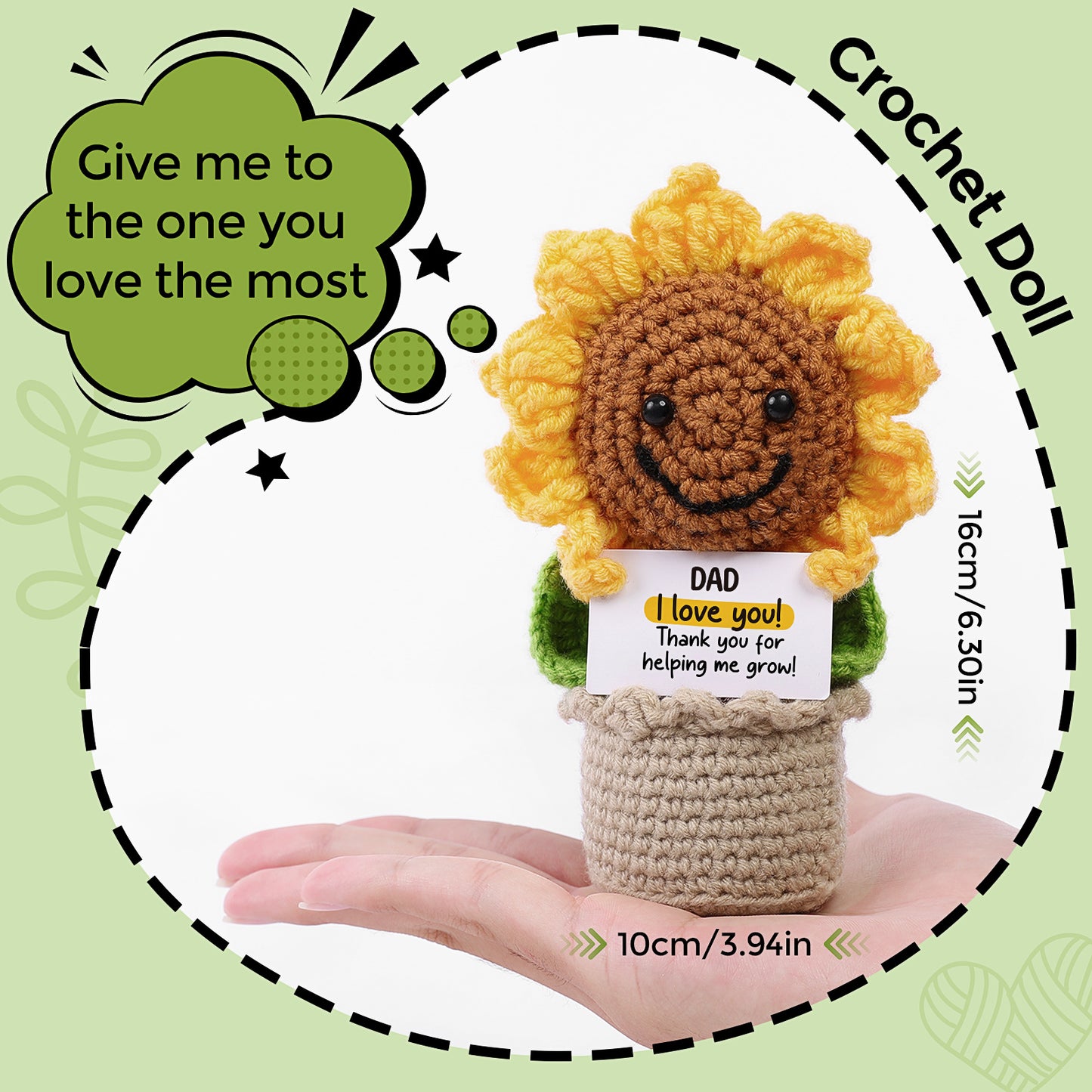 Handmade Crochet Turtle, Emotional Positive Support Crochet, Crochet Toy Doll, Cute Christmas, Mothers Day, Birthday Gifts for Moms, Home Decor, Gifts for Mom with Gift Box