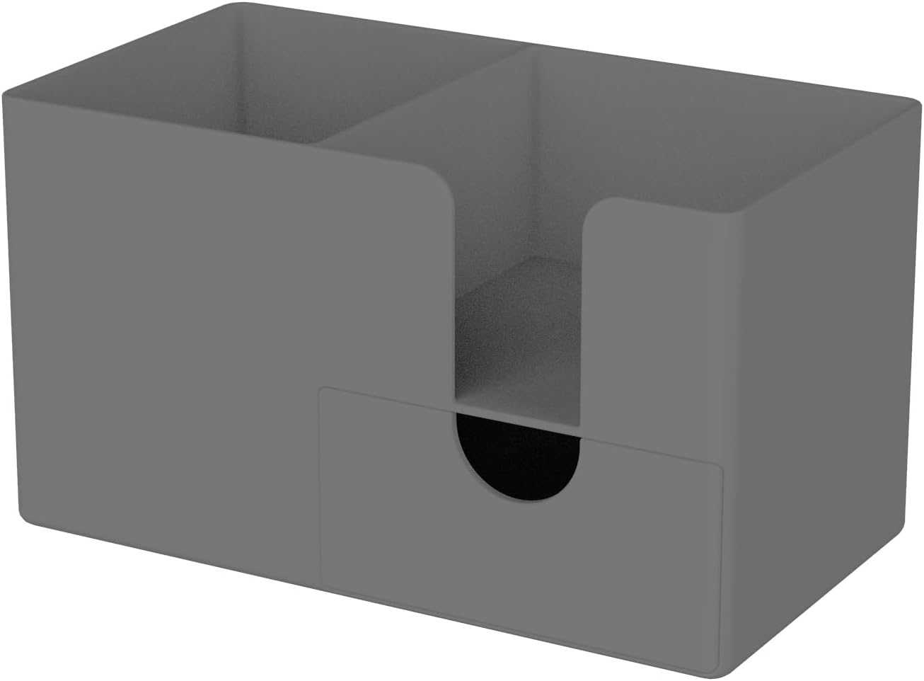 SKYDUE Small Desk Organizer with Drawer,3 Compartments Desk Pen Holder,Desk Accessories and Workspace Organizers for Home, School, Classroom & Office