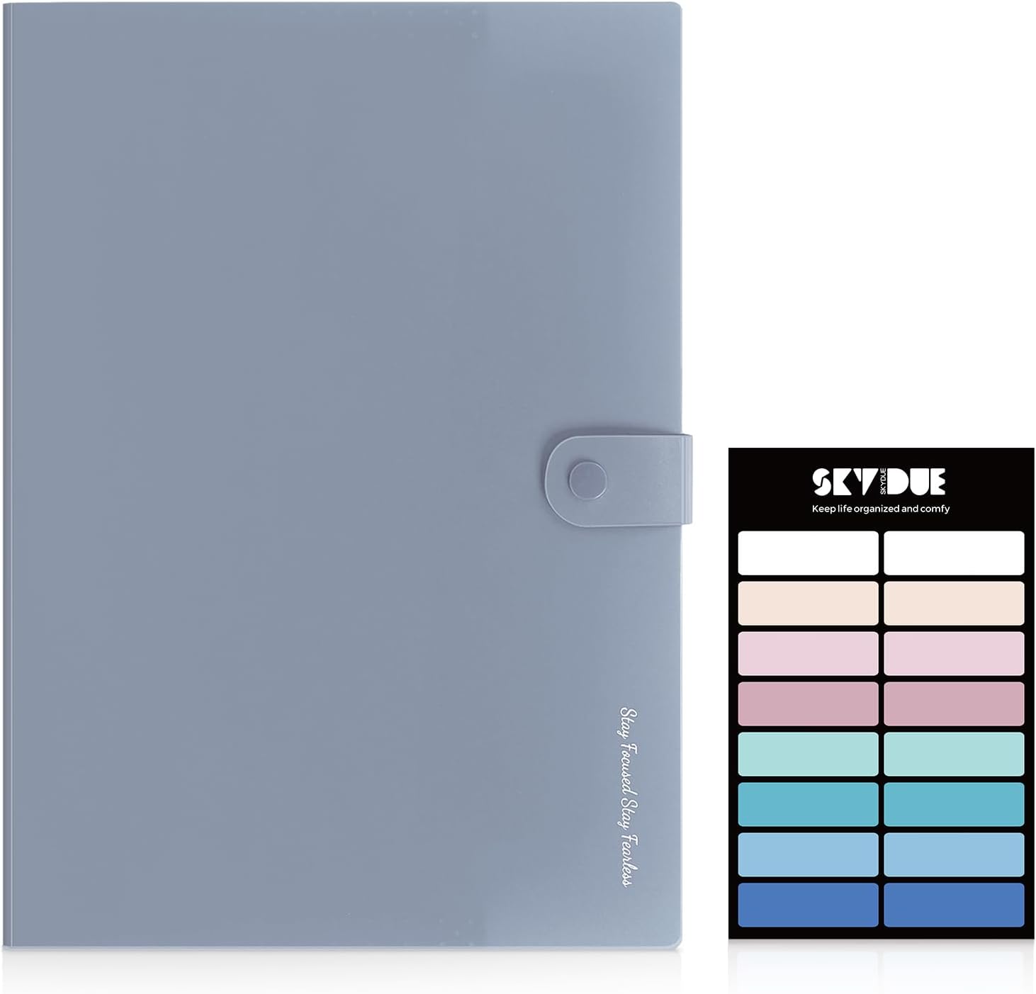 SKYDUE 7-Pocket Expanding File Folder, Professional Accordion Document Organizer with Labels, Portable Paper Receipt Holder for Office Home Business, Letter/A4 Size Green