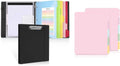 SKYDUE 2 Sets Binder Dividers with Tabs & 3 Ring Binder with Clipboard Kit Bundle Sales
