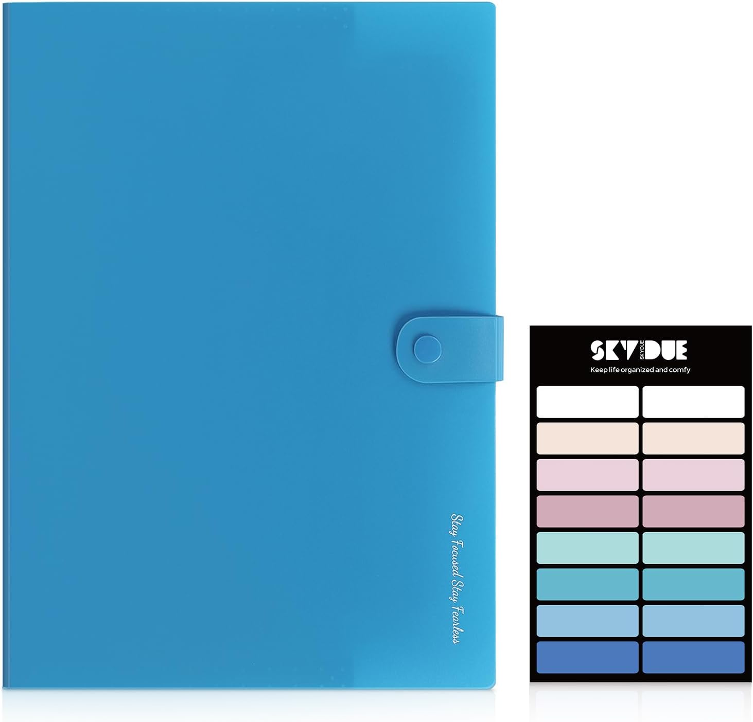 SKYDUE 7-Pocket Expanding File Folder, Professional Accordion Document Organizer with Labels, Portable Paper Receipt Holder for Office Home Business, Letter/A4 Size Green