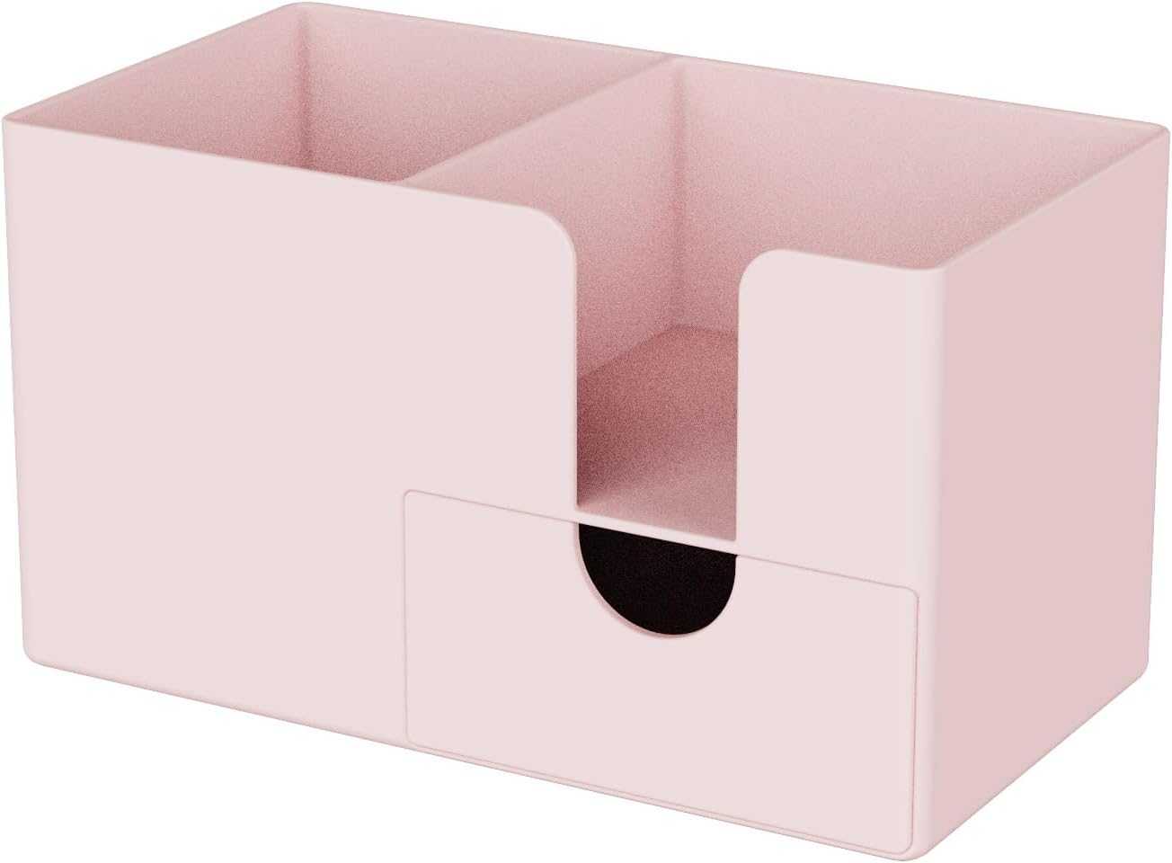 SKYDUE Small Desk Organizer with Drawer,3 Compartments Desk Pen Holder,Desk Accessories and Workspace Organizers for Home, School, Classroom & Office