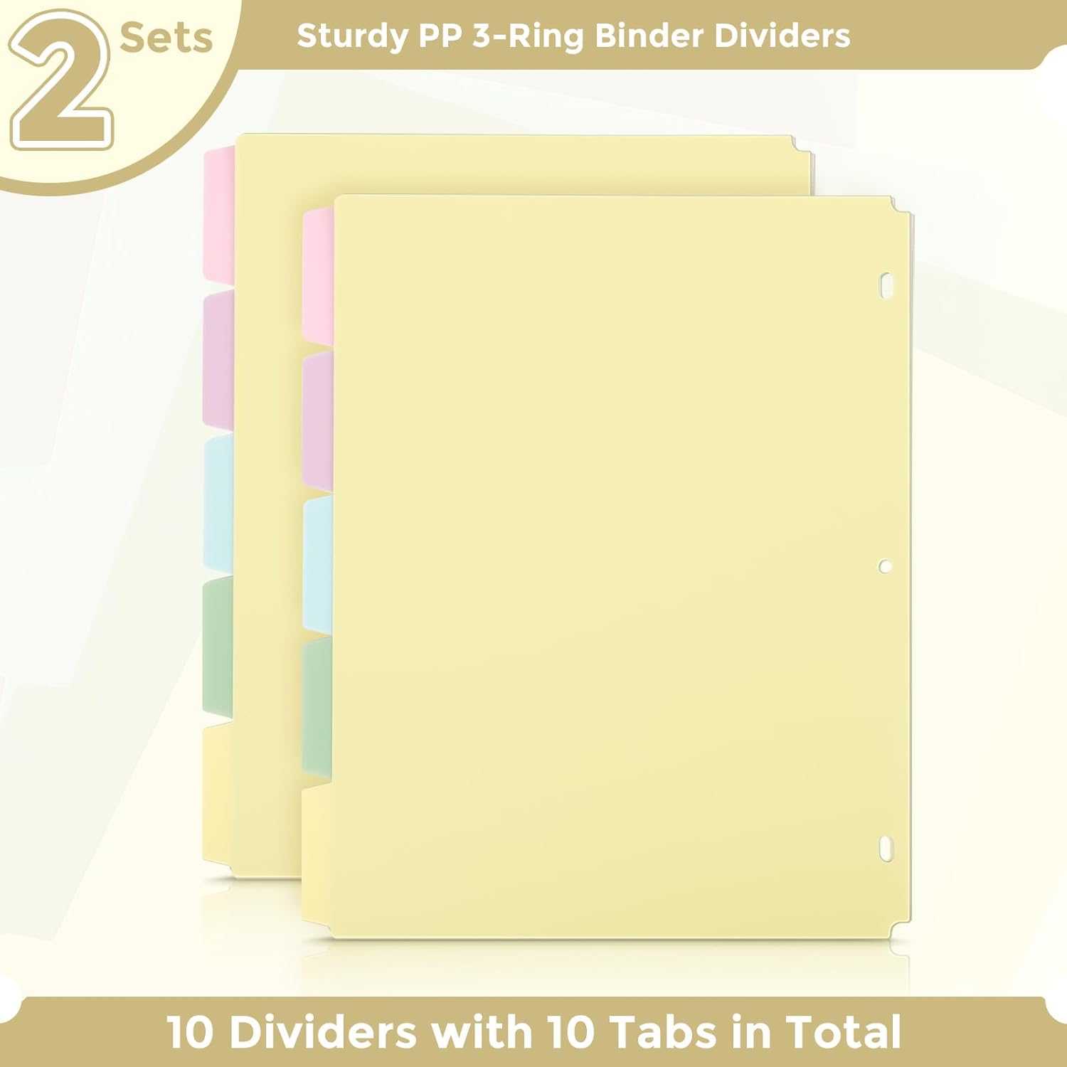 SKYDUE Zipper Binder 3 Inch D-Ring School with Binder Dividers, 5 Tabs Dividers, Pack of 2 Set, Pink