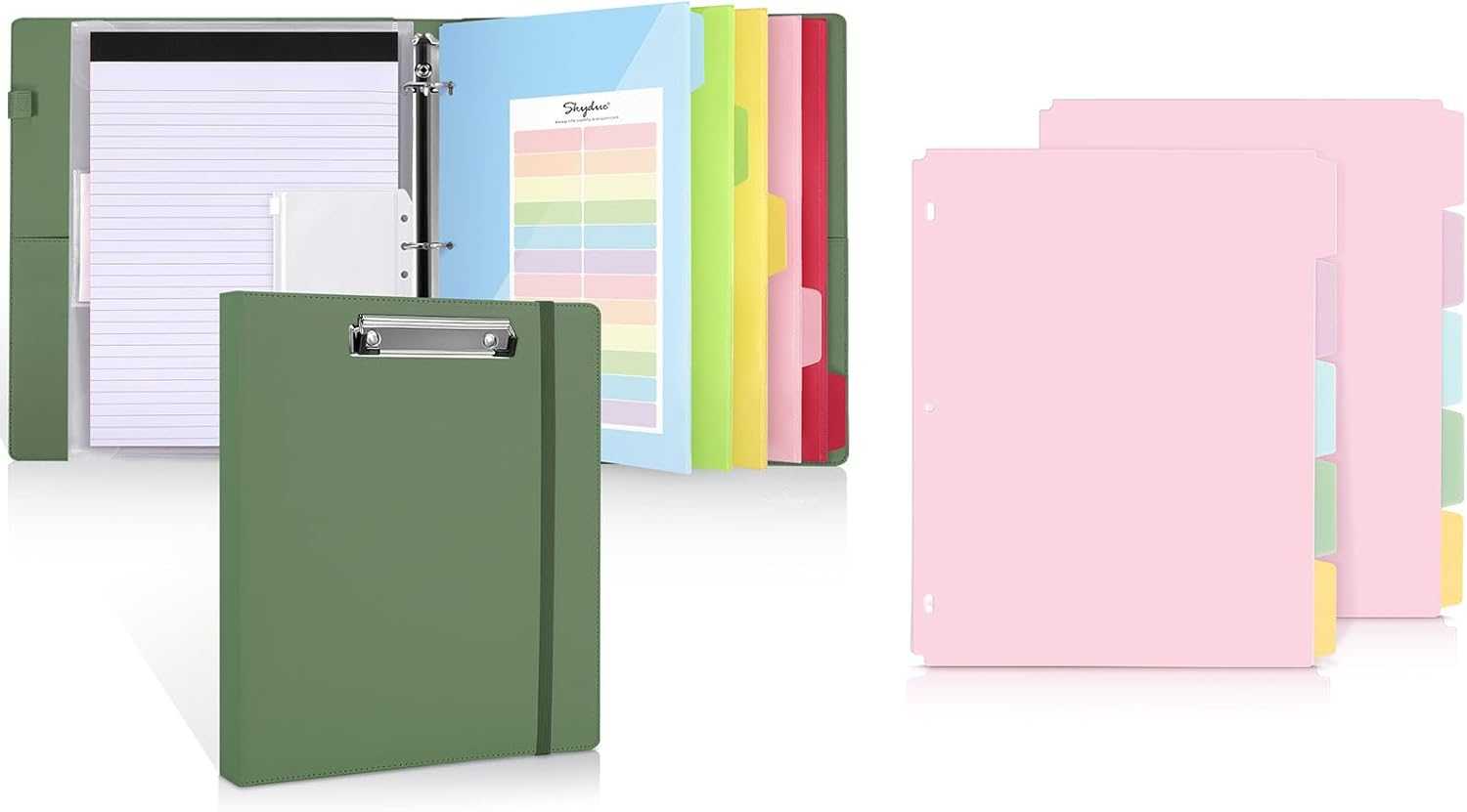 SKYDUE Binder Dividers with Tabs, 5 Tab Dividers, Pack of 2 Sets,