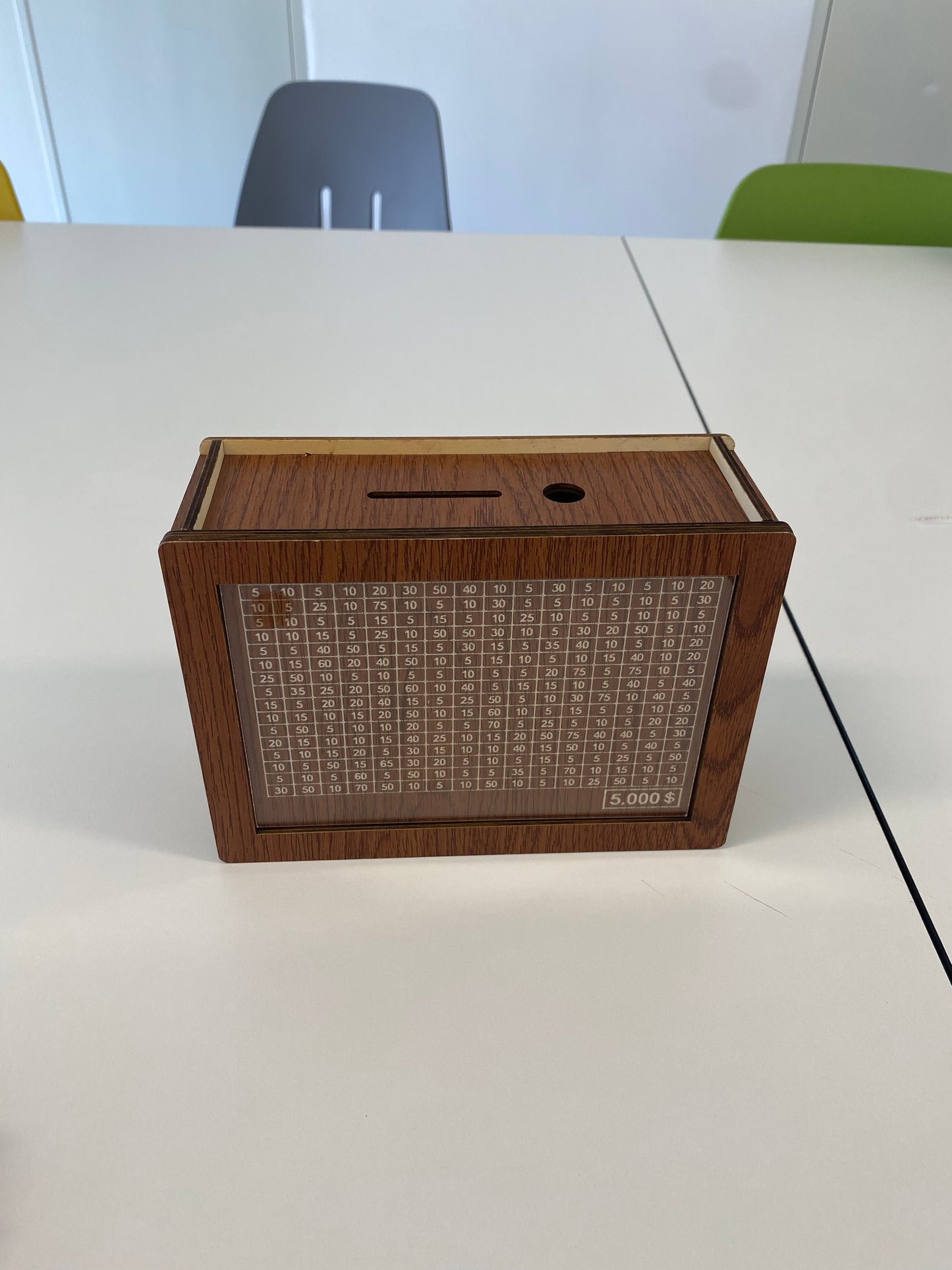 10000 Wooden Money Saving Challenge Box Cash Vault Piggy Bank for Adults Savings Goals Smash Box Saver