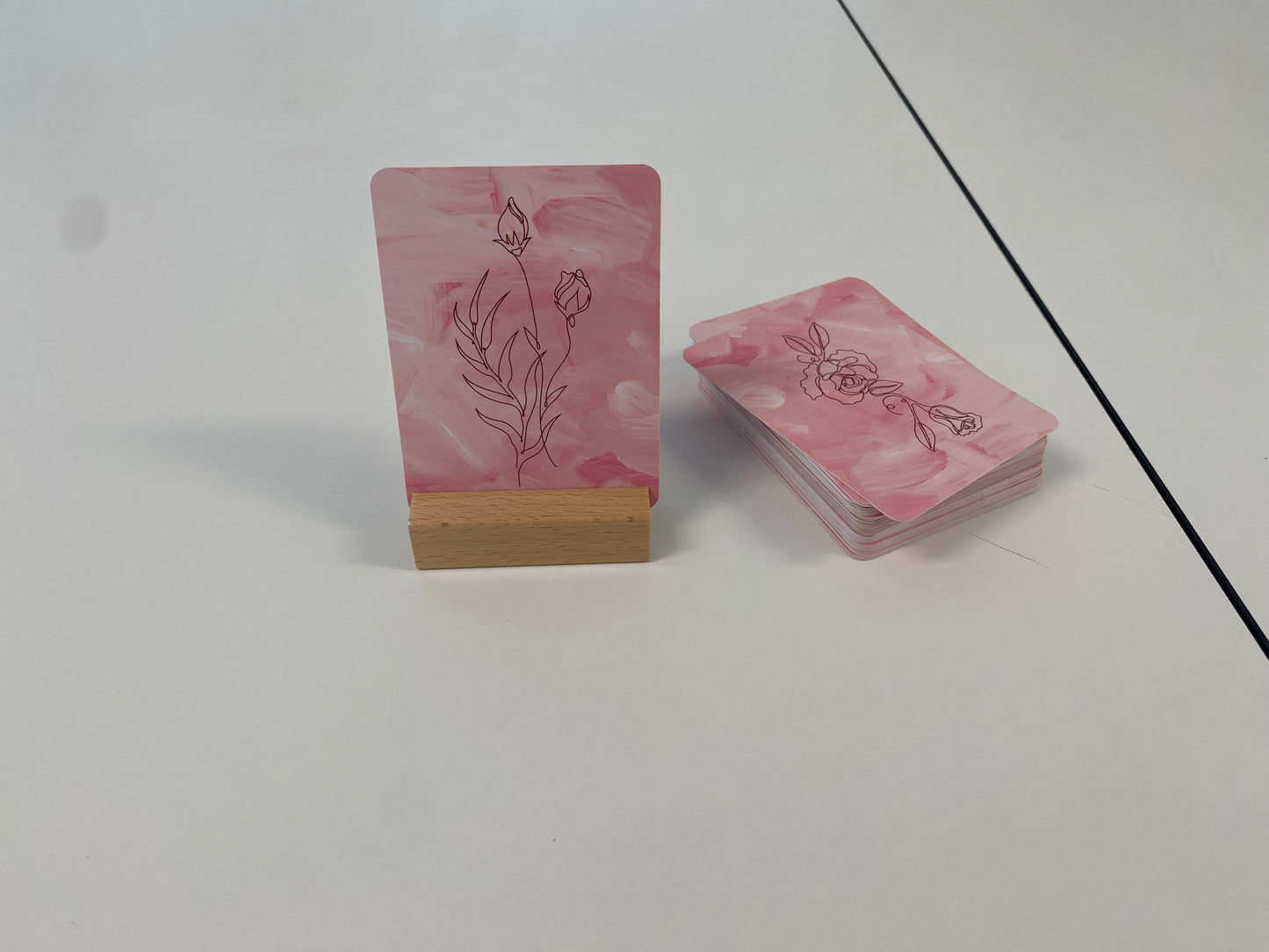 Affirmation Cards for Women with Display Stand, 53 Fierce Bold Messages with Floral Back Design – Pink Daily Inspiration & Motivational Cards for Women– Self Love Gift for Friends, Confidence & Mindfulness