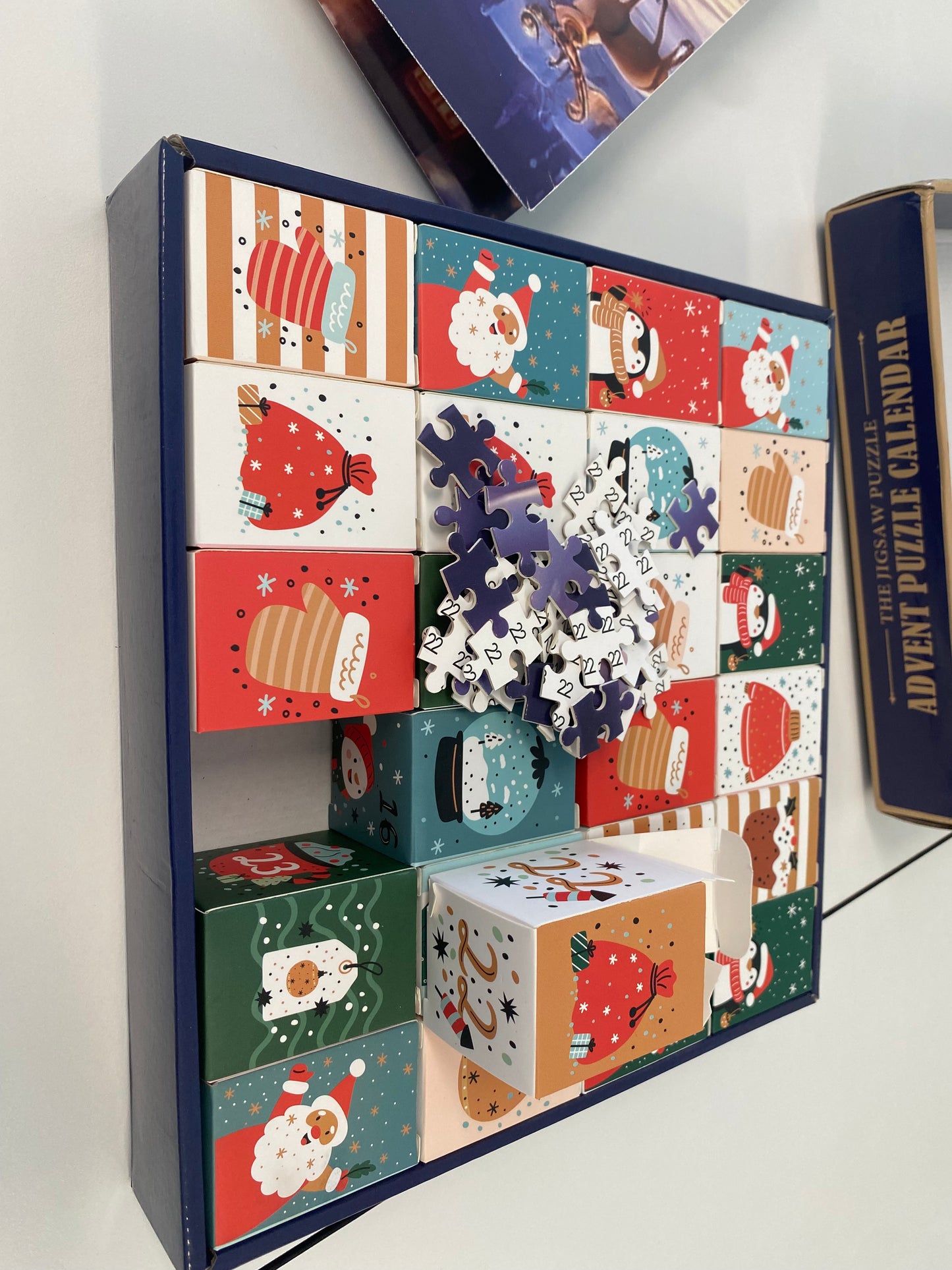 Christmas Advent Calendar Puzzle 1008 Pieces – 24 Days Countdown with Daily 42-Piece Mini Puzzles – Large 19.7 x 27.6 inch Jigsaw, Holiday Challenge for Adults & Families