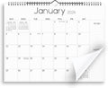 SKYDUE Wall Calendar 2026-2027, Jan 2026 to Jun 2027 18 Months 2026 Wall Calendar with Planner Stickers, 14.5" x 11.5", Black