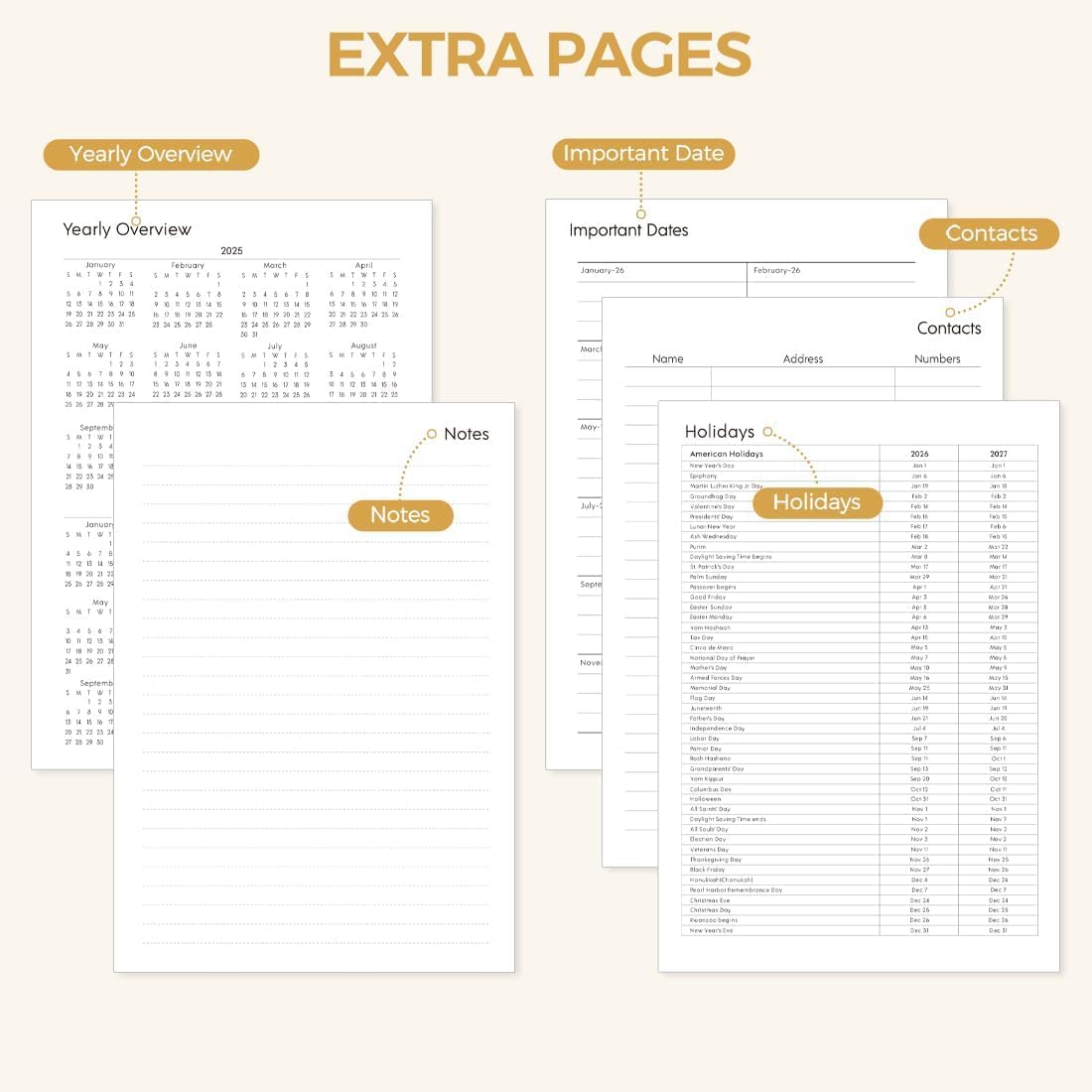 SKYDUE Pocket Calendar 2026-2027, Pocket Monthly Planner Jan 2026 - Dec 2027 for Purse, 6.7" X 3.7" 24-Month Small Planner, Academic Year Calendar, Compact Design with Plastic Sleeve