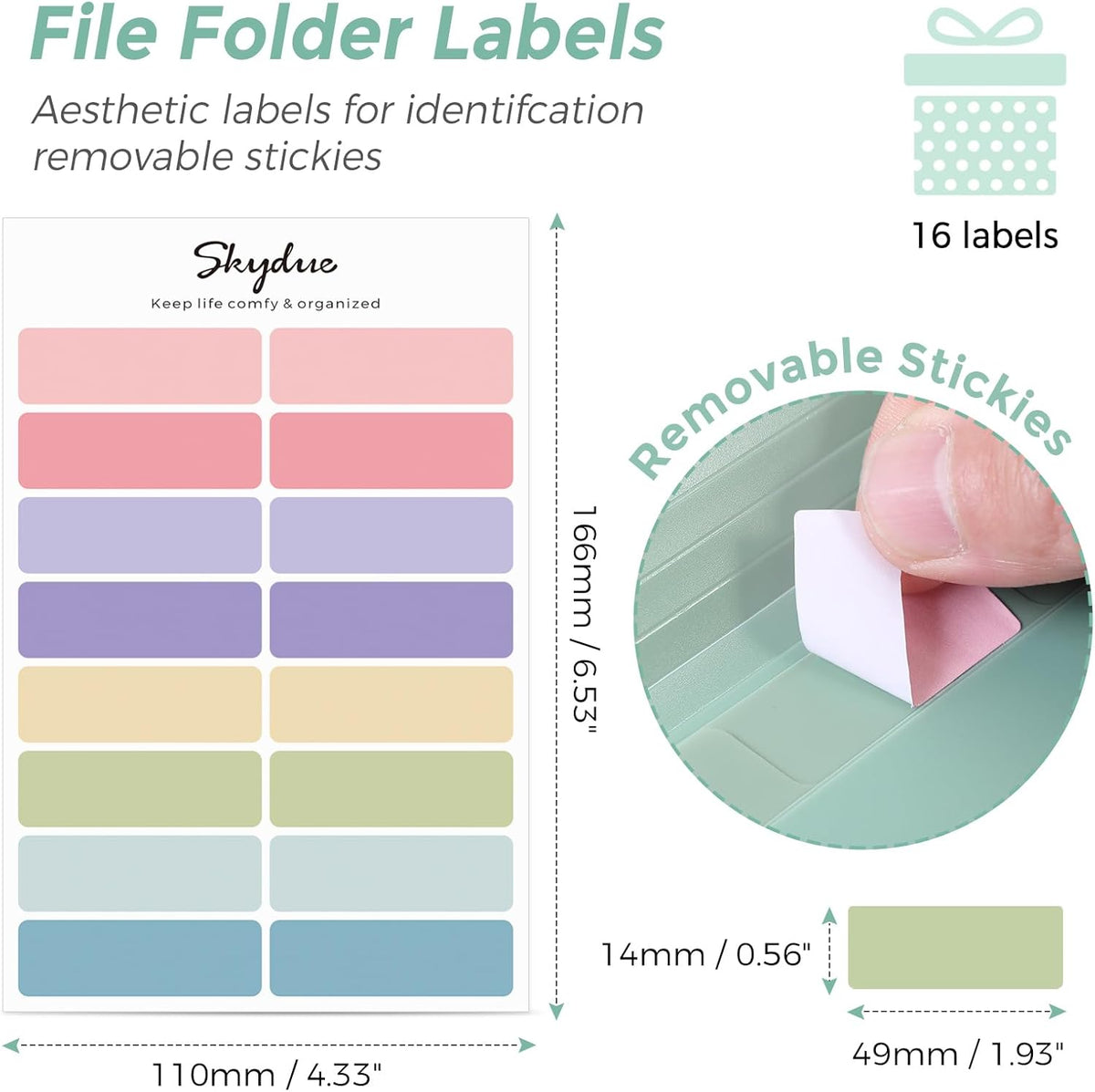 SKYDUE Accordion File Organizer, Expanding File Folder with 7 Pockets, Portable Receipt Paper Bill Document Organizer, Letter/A4 Size Filing Folder School Office Supplies, Black