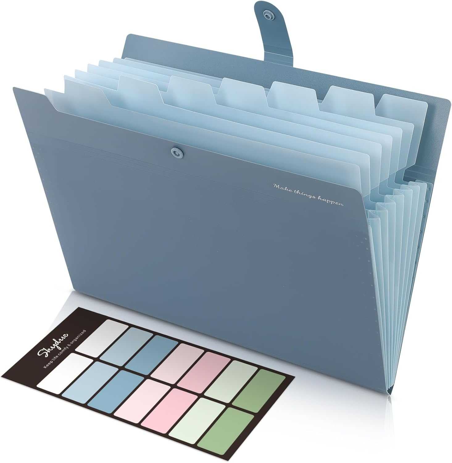 SKYDUE 3 Ring Binder with Clipboard & Expanding File Organizer with 8 Pockets
