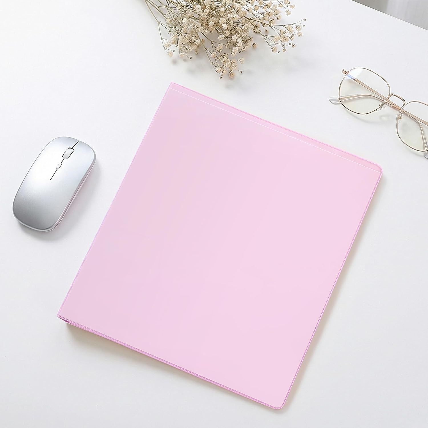 1 Inch 3-Ring Binder with 8 Dividers for Letter Size, Durable Heavy Duty Loose-Leaf Organizer for School Office Home – Letter Size Document Folder with Custom Section Tabs Light Purple