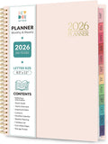 Planner 2026, 8.5" x 11" Monthly & Weekly Planner with Tabs, JAN - DEC 2026, Goal Setting & Time Management Organizer for Professionals & Students
