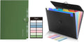 SKYDUE Expanding File Folders, Accordion File Organizer with Labels