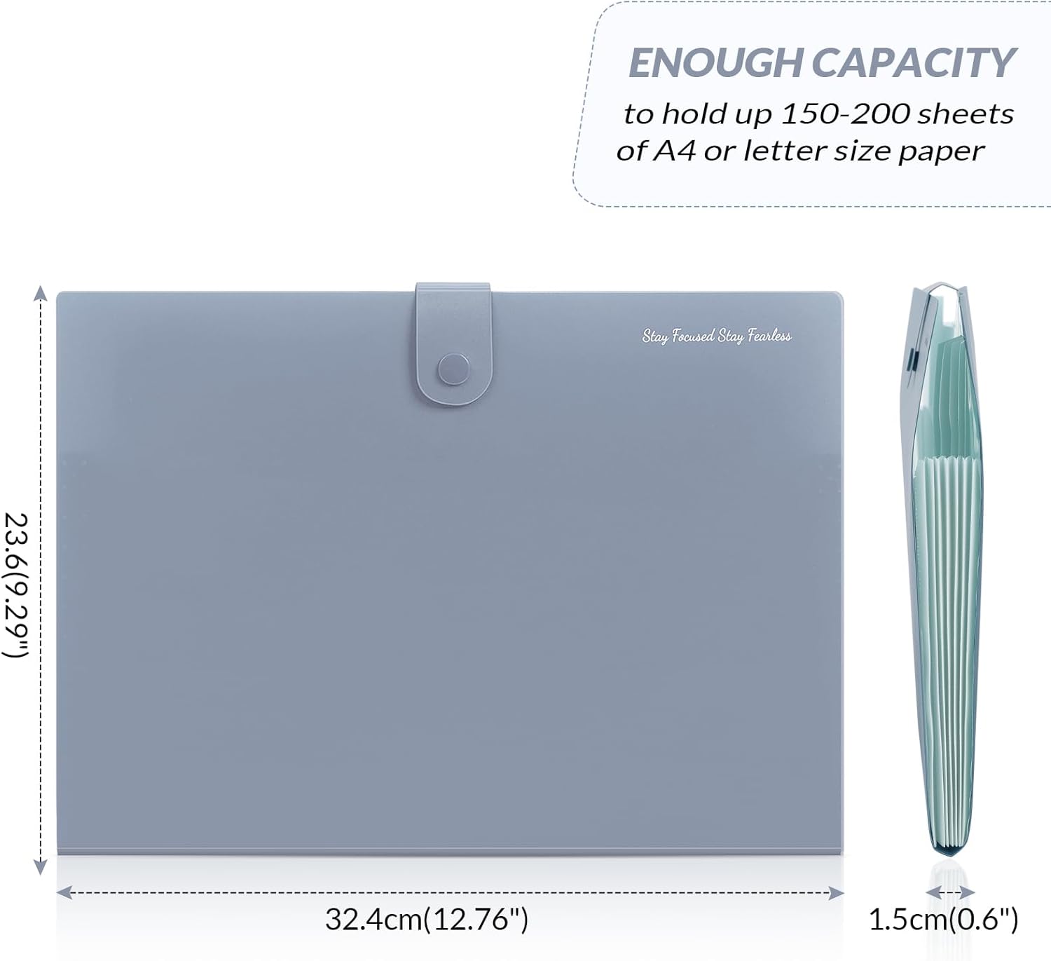 SKYDUE 7-Pocket Expanding File Folder, Professional Accordion Document Organizer with Labels, Portable Paper Receipt Holder for Office Home Business, Letter/A4 Size Green