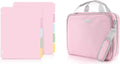 SKYDUE Zipper Binder 2 Inch O-Ring Binder with Binder Dividers with Tabs, 5 Tab Dividers, Pack of 2 Sets