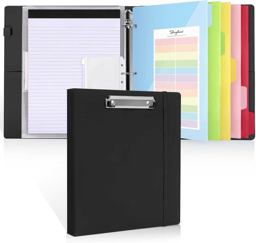 SKYDUE 2 Sets Binder Dividers with Tabs & 3 Ring Binder with Clipboard Kit Bundle Sales