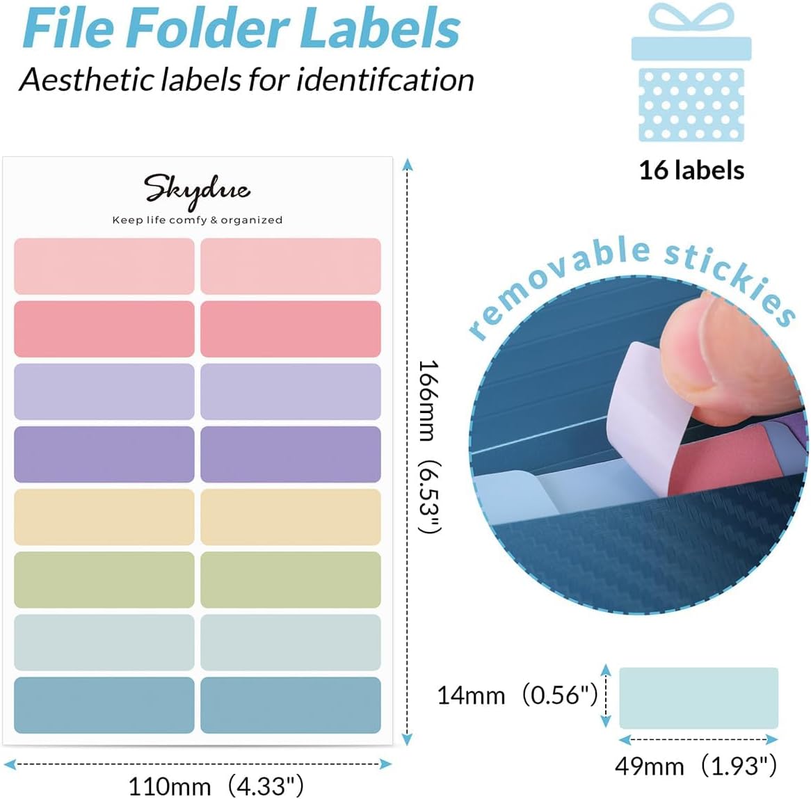 SKYDUE Accordion File Organizer, Expanding File Folder with 7 Pockets, Portable Receipt Paper Bill Document Organizer, Letter/A4 Size Filing Folder School Office Supplies, Black