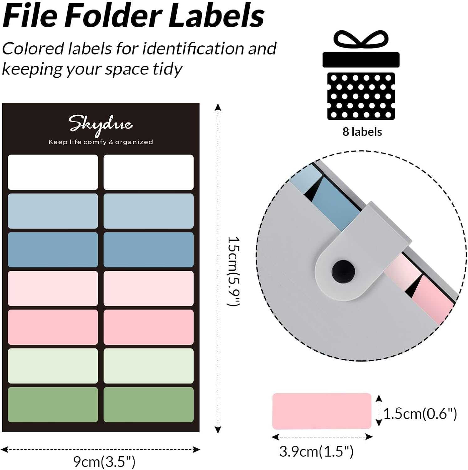 SKYDUE Accordion File Organizer, 8 Pockets Expanding File Folder &Plastic Pocket Folders，2 Pockets and 3 Dividers, Letter Size – Fits 3-Ring Binders