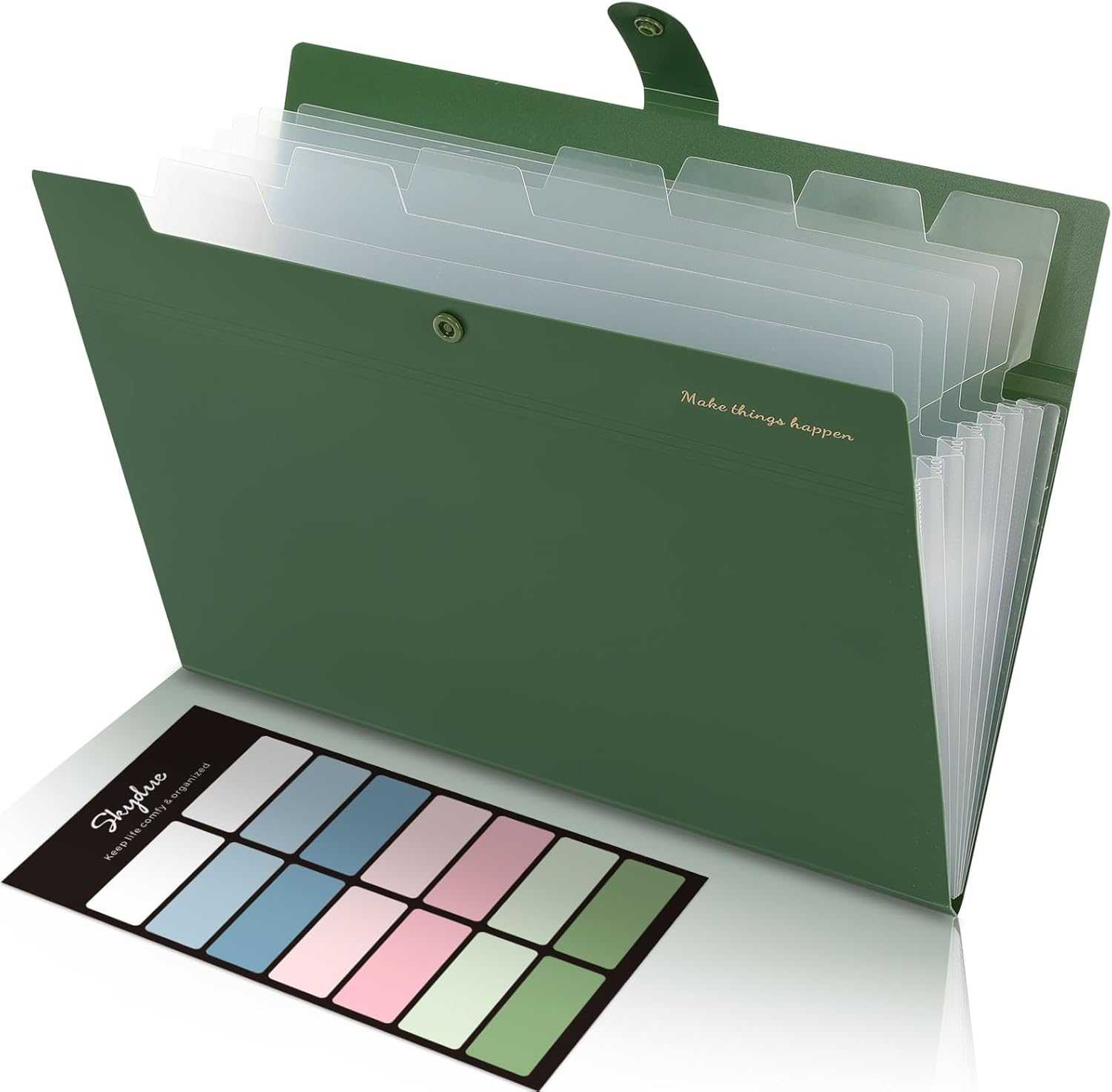 SKYDUE Expanding File Organizer with 8 Pockets & Accordion File Organizer, 13 Pockets