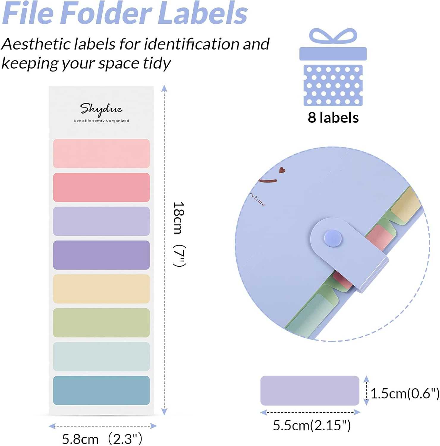 SKYDUE Letter A4 Paper Expanding File Folder 5 Pockets