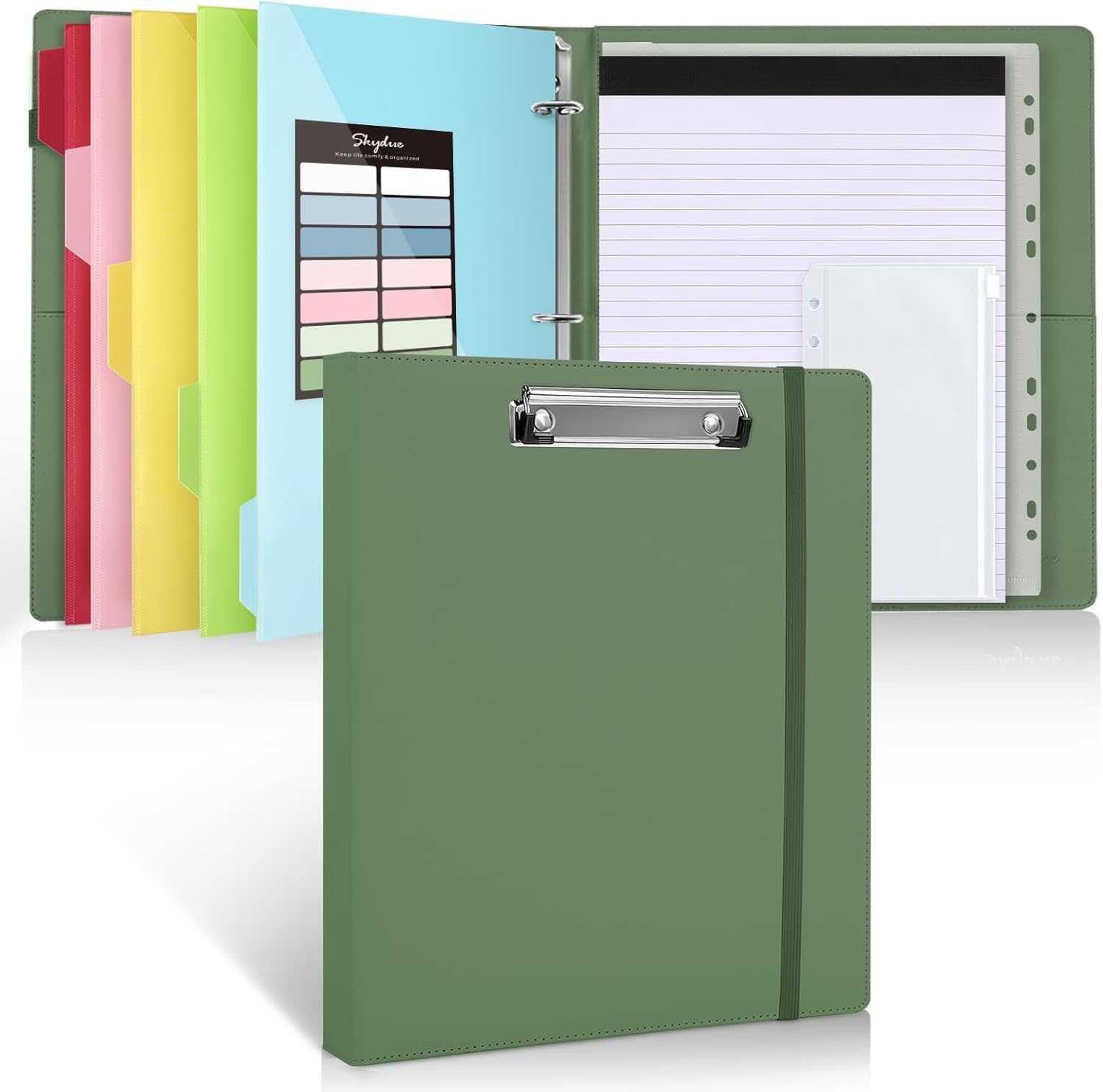 SKYDUE 3 Ring Binder with Clipboard and 360 Degree Rotating Desk Organizer Bundle Sales