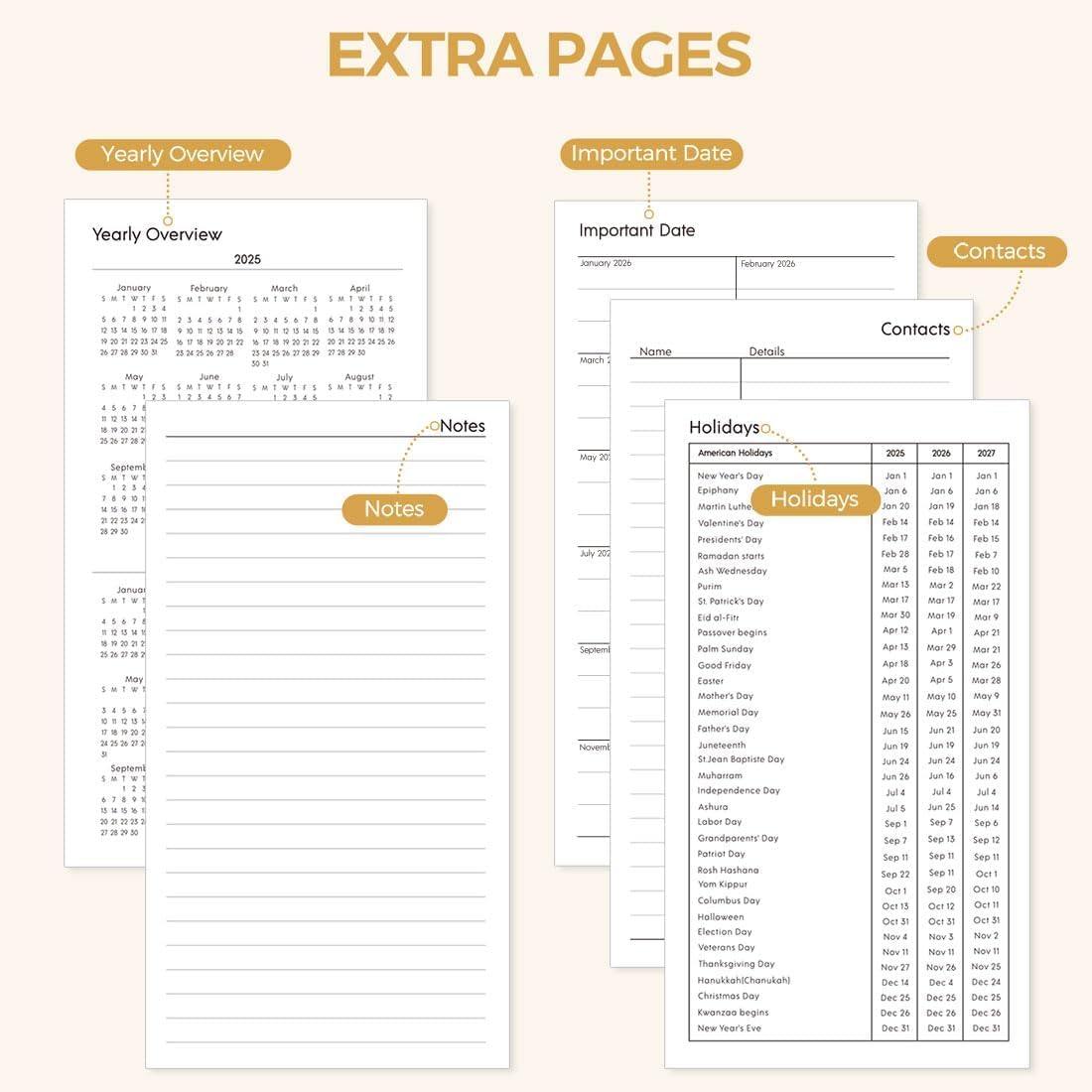 SKYDUE Pocket Calendar 2026-2027, Pocket Monthly Planner Jan 2026 - Dec 2027 for Purse, 6.7" X 3.7" 24-Month Small Planner, Academic Year Calendar, Compact Design with Plastic Sleeve
