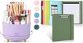SKYDUE 3 Ring Binder with Clipboard and 360 Degree Rotating Desk Organizer Bundle Sales