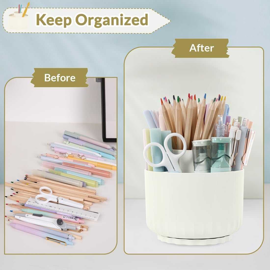 SKYDUE Purple Office Desk Accessories 10PCS,Pencil Holder for Desk